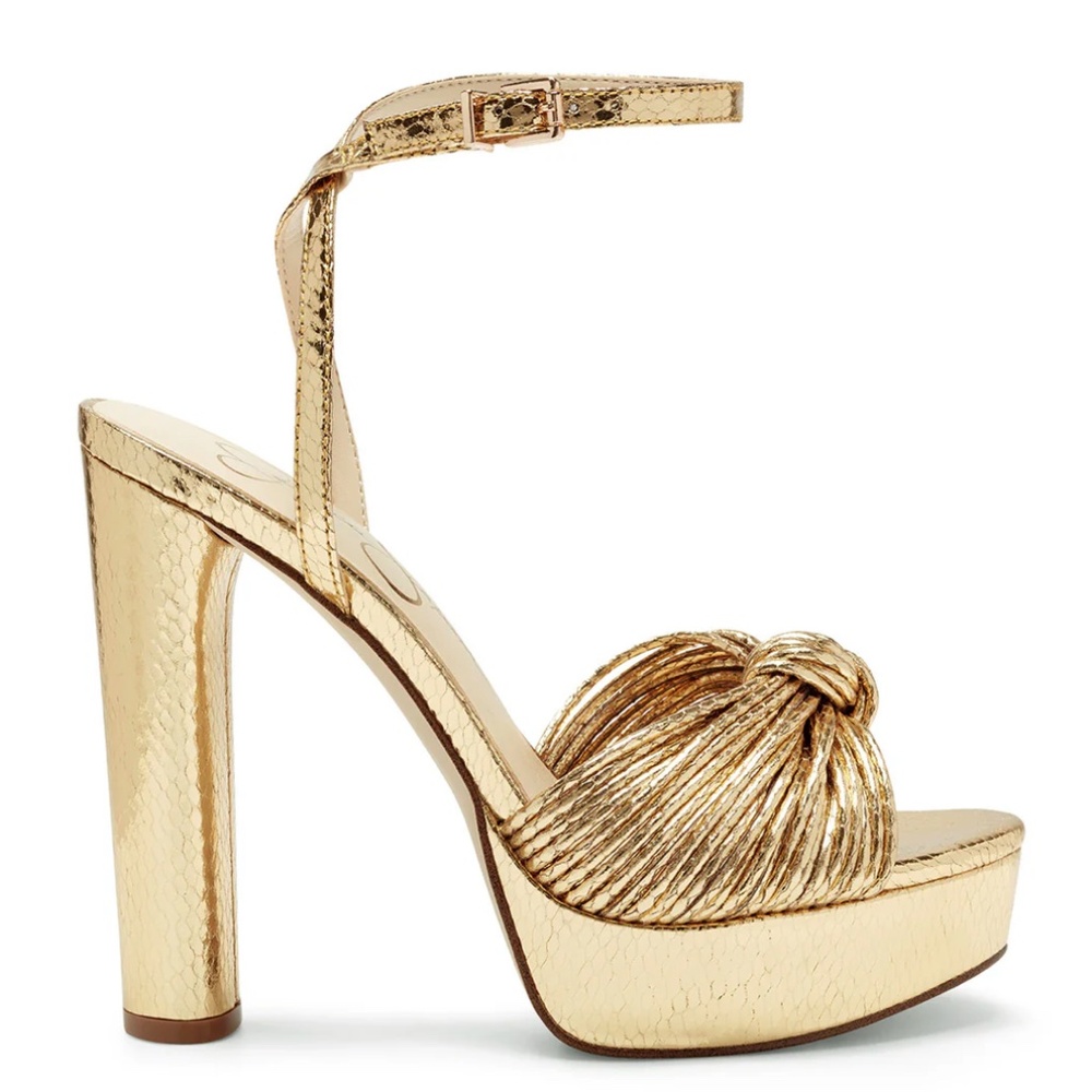 Jessica Simpson- Immie Platform Sandal in Gold Snake- New w/ Original Box